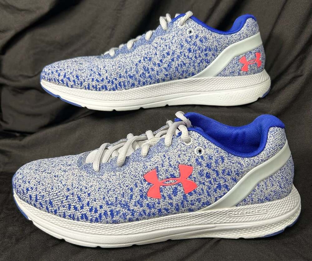 Under Armour Women's Charged Impulse Knit Running Shoes Blue White Gray